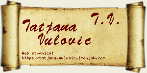Tatjana Vulović vizit kartica